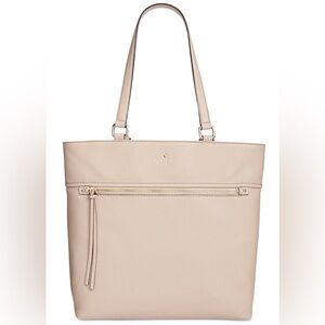 Kate Spade Cream Leather Tote Bag